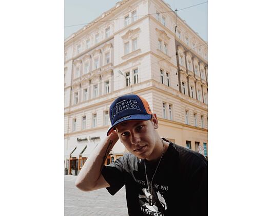 Kšiltovka Prague Lions A Frame Essential Trucker Navy/Orange Snapback