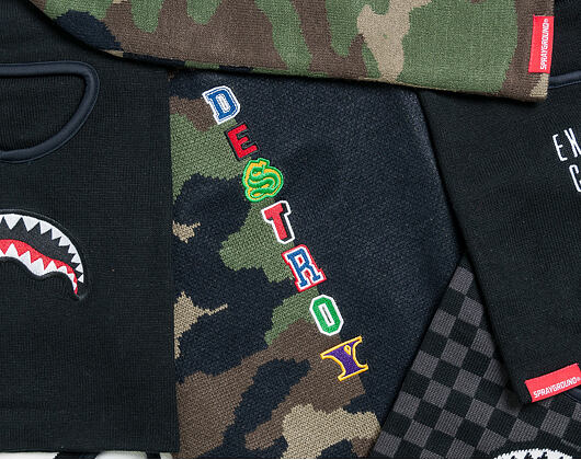 Kukla Sprayground Split Destroy Ski Mask Black/Camo