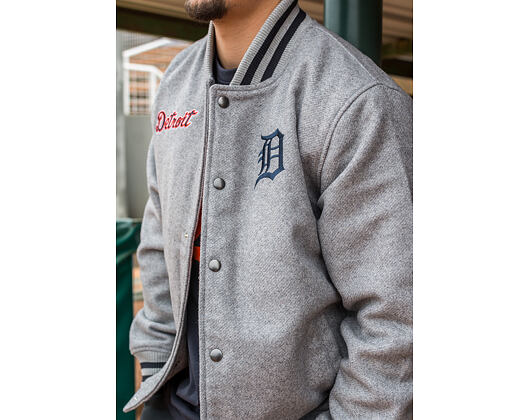 Bunda New Era Detroit Tigers MLB Team Apparel Bomber Grey Heather