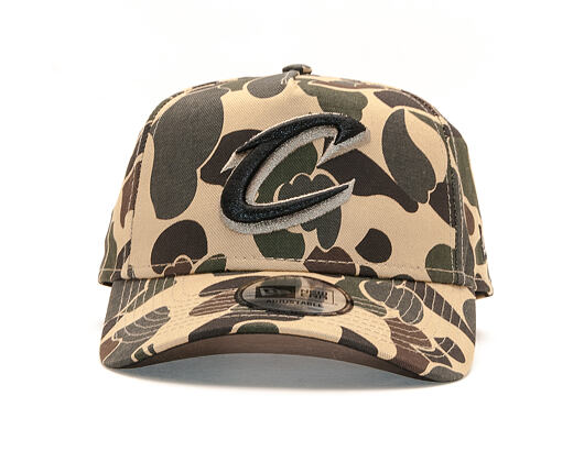 Kšiltovka New Era 9FORTY A-Frame Cleveland Cavaliers Dark Green Camo/Black Snapback