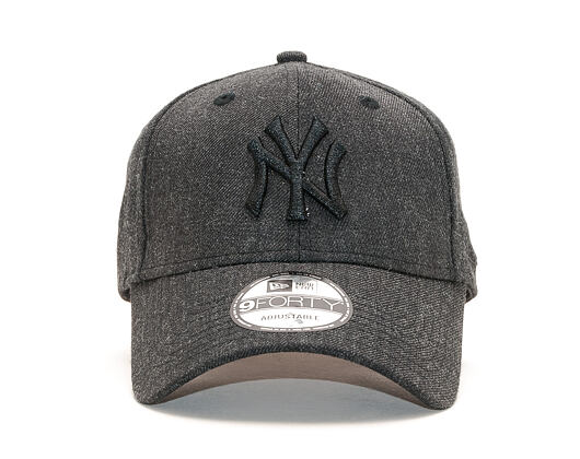 Kšiltovka New Era 9FORTY New York Yankees Heather Essential Black Strapback