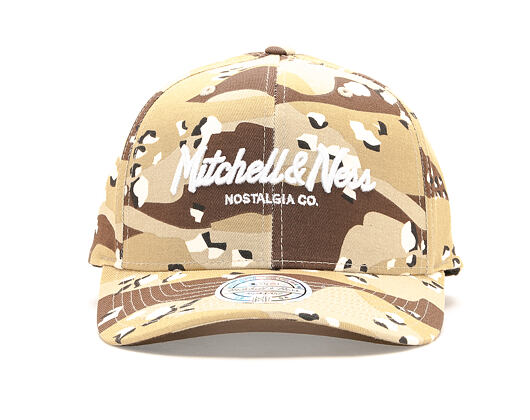 Kšiltovka Mitchell & Ness Script High Crown Desert Camo Snapback