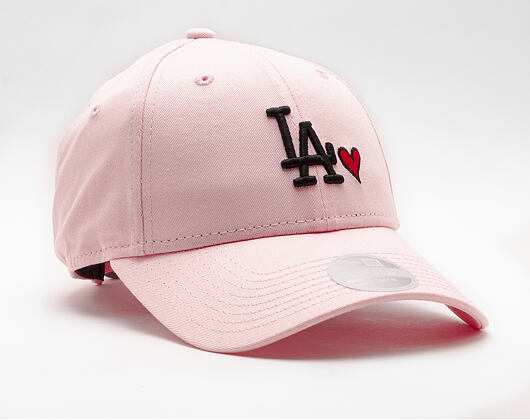 Dámská Kšiltovka New Era 9FORTY Los Angeles Dodgers Heart Pink Strapback