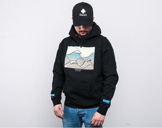 Mikina Pink Dolphin Tsunami Hoodie Black