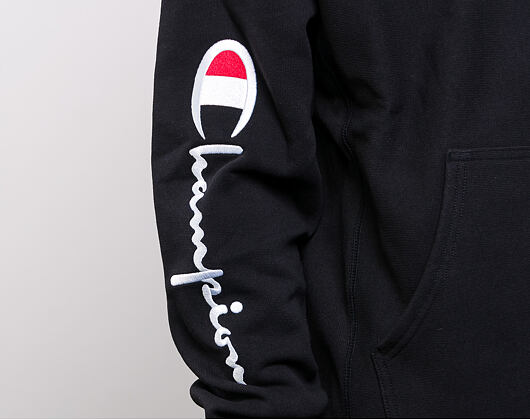 Mikina Champion Hooded Half Zip Sweatshirt Brushed Fleece Black