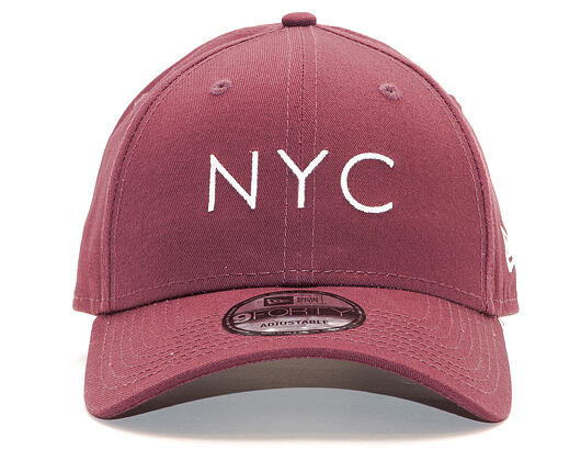 Kšiltovka New Era 9FORTY NYC Maroon/White Strapback