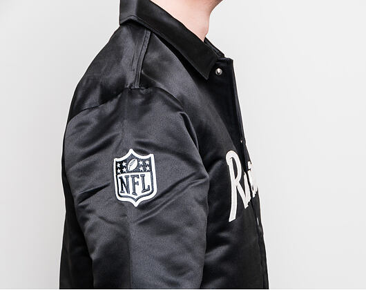 Bunda New Era Oakland Raiders Satin Coaches Jacket Black