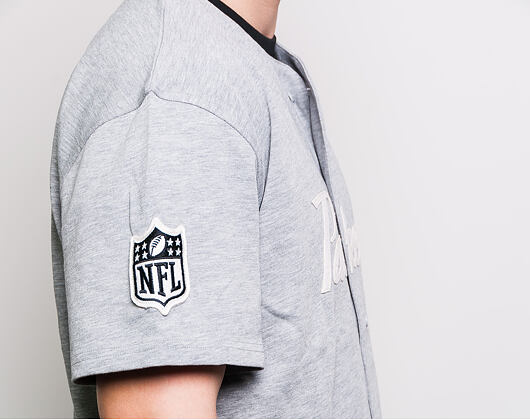 Triko New Era Green Bay Packers Script Button Up Light Gray Heather