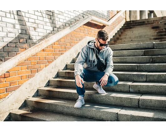 Mikina New Era New York State Hoody Light Grey Heather