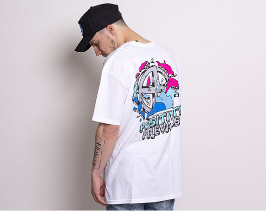 Triko Pink Dolphin Positivity Prevails Tee White PS11911PPWH