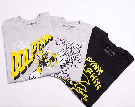 Triko Pink Dolphin Glass Shatter Tee Grey PS11911GSGY