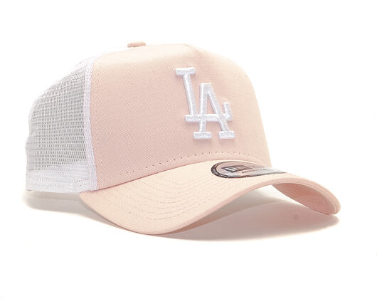 Kšiltovka New Era 9FORTY A-Frame Trucker Los Angeles Dodgers League Essential Pink/White
