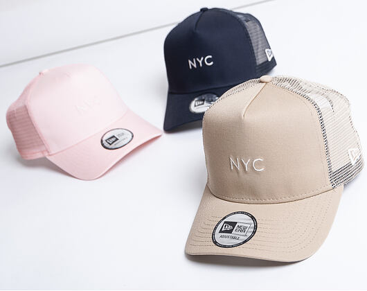 Kšiltovka New Era 9FORTY A-Frame Trucker NYC Seasonal Pink