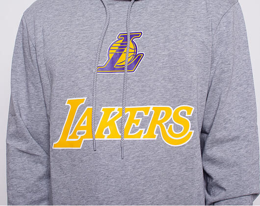 Mikina New Era Los Angeles Lakers Contrast Panel Light Gray Heather