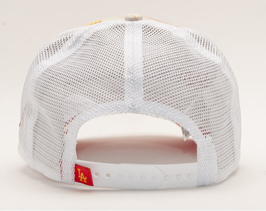 Kšiltovka New Era 9FORTY A-Frame Trucker Los Angeles Dodgers Desert Island White/Camel/Fire Red