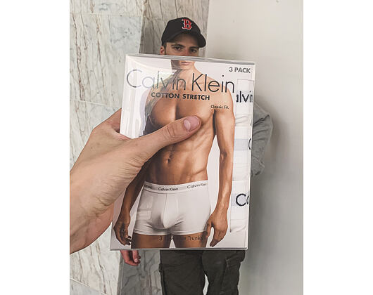 Trenýrky Calvin Klein 3 Pack Low Rise Trunk 100 White