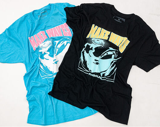 Triko Pink Dolphin Make Waves Sky Blue