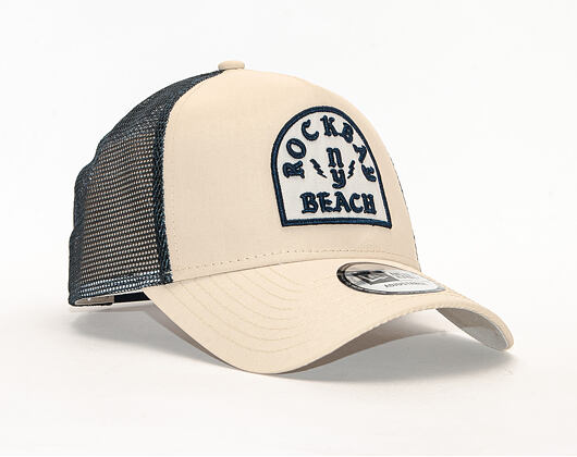 Kšiltovka New Era 9FORTY Trucker Rockbay Stone / Navy Snapback