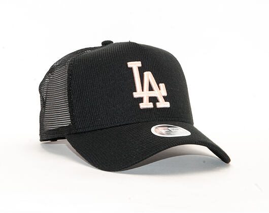 Dámská Kšiltovka New Era 9FORTY Trucker Ribbed Jersey Los Angeles Dodgers Black / BSK Snapback