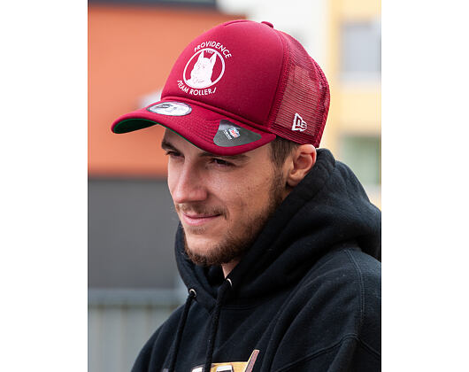 Kšiltovka New Era 9FORTY Trucker Historic Providence Steam Rollers Cardinal Snapback