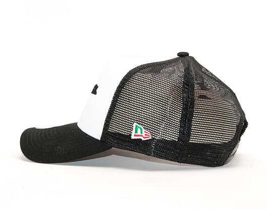 Kšiltovka New Era 9FORTY Trucker Vespa Flock Logo White / Black Snapback