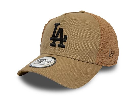Kšiltovka New Era 9FORTY Los Angeles Dodgers A-Frame Sherpa Orange/Black