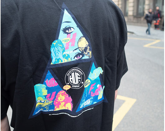 Triko HUF Comics Tee Black