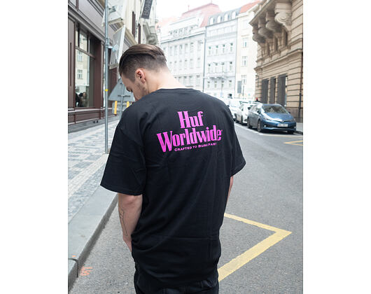 Triko HUF Fast Burn Tee Black