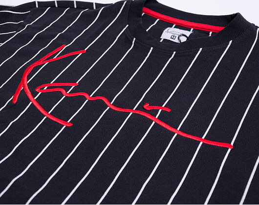 Triko Karl Kani Signature Pinscript Tee 6060587 Black/White/Red