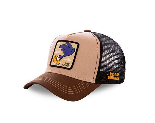 Kšiltovka Capslab - Trucker Looney Tunes - The Roadrunner v.2 Trucker Sand / Brown