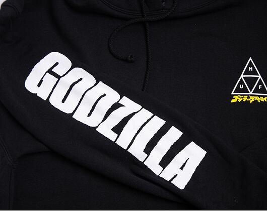 Mikina Huf Vs Godzilla TT P/O Hoodie Black