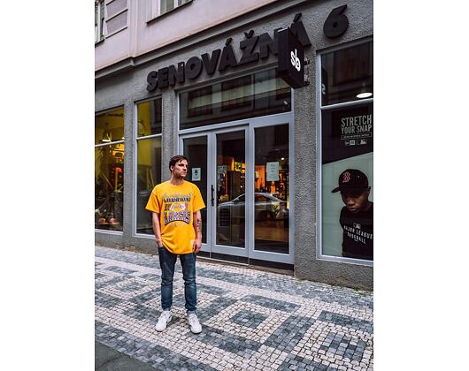 Triko Mitchell & Ness Los Angeles Lakers 3x Champions Tee Yellow