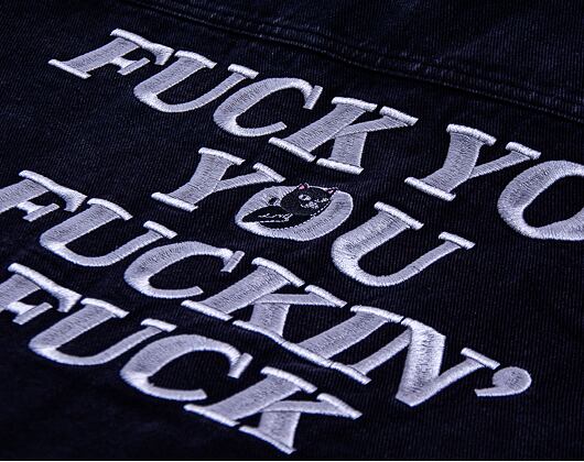Bunda RIP N DIP Fucking Fuck Denim Sherpa Jacket Black