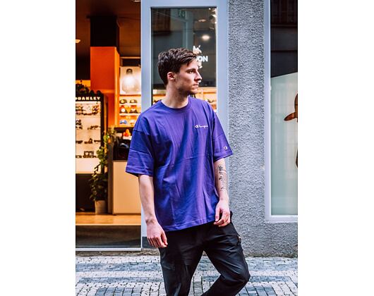 Triko Champion Crewneck T-Shirt Purple 214282 VS017