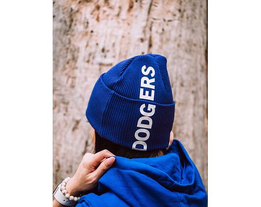 Kulich New Era MLB Wordmark Cuff Knit Los Angeles Dodgers Dark Royal