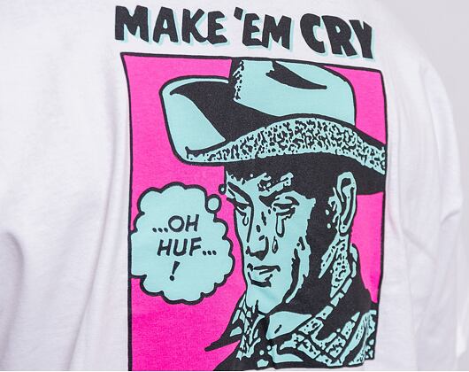Triko HUF Make Em Cry Dude T-Shirt White