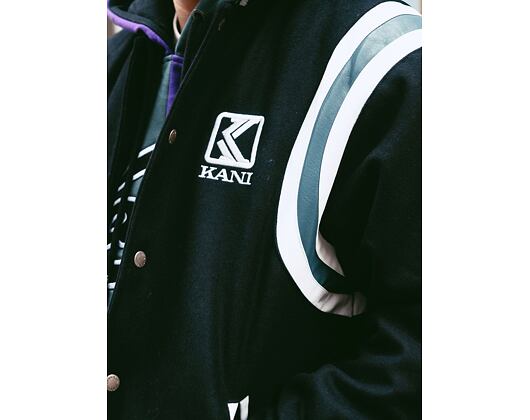 Bunda Karl Kani OG Wool Blend College Jacket Black 6075083