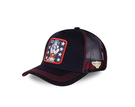 Kšiltovka Capslab Wonder Woman 2 Justice League Trucker Black WON2