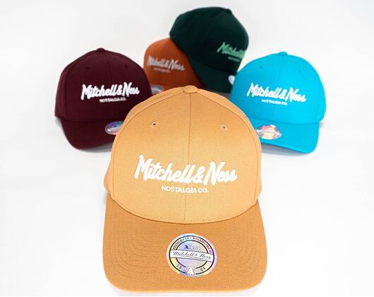 Kšiltovka Mitchell & Ness Pinscript High Crown 110 Wheat Snapback