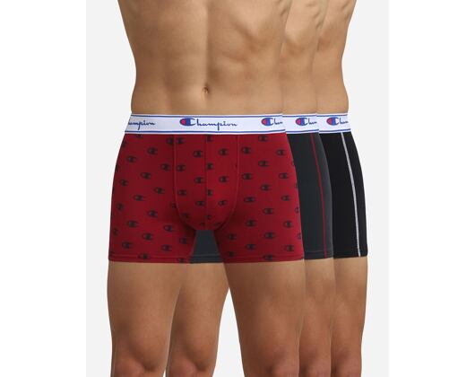 Pánské Boxerky Champion 3-Pack MIX3 CH00081W/3-9N0 Black/Navy/Red