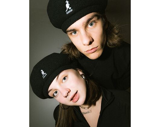Baret Kangol Wool Jax Beret Black