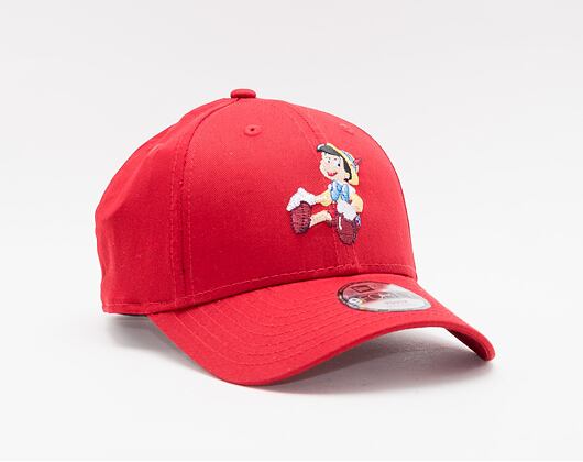 Dětská kšiltovka New Era 9FORTY Kids film Character Pinocchio HIO Snapback Scarlet