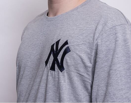 Triko New Era MLB Chest Logo New York Yankees Light Grey Heather