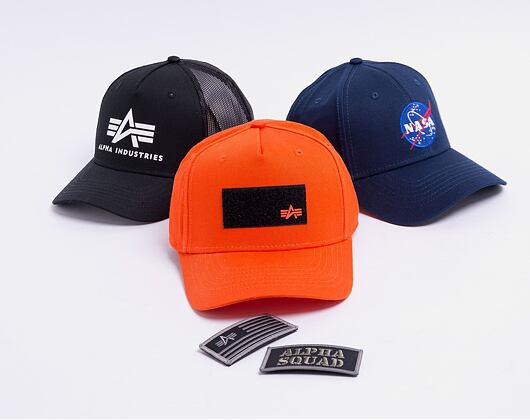Kšiltovka Alpha Industries VLC Patch Cap 196901 Flame Orange