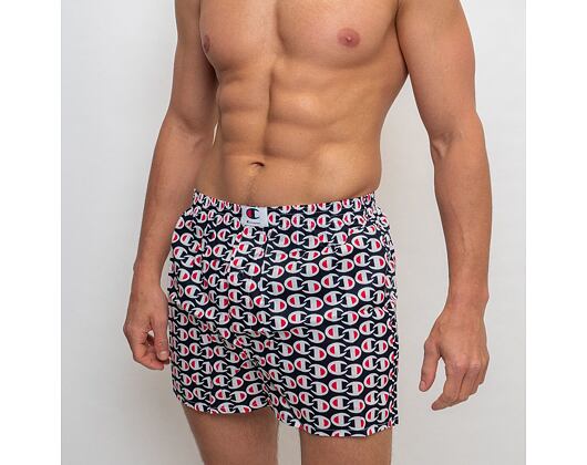 Pánské Trenky Champion Loose Boxer Premium C Navy Print