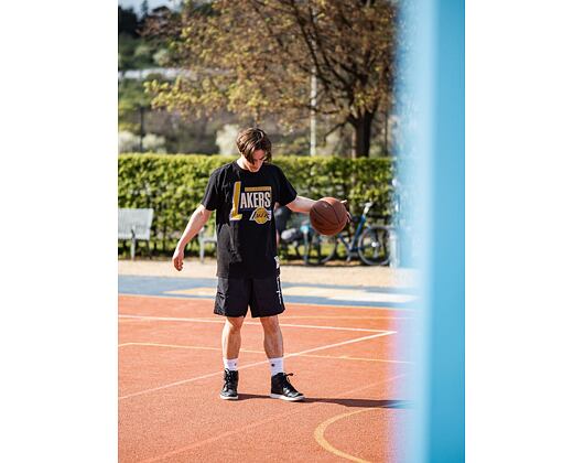 Triko Mitchell & Ness Los Angeles Lakers Center Circle SSTEINTL930 Washed Black