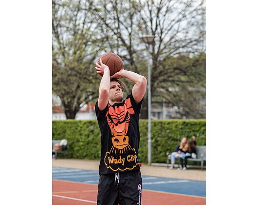 Triko MItchell & Ness Chicago Bulls Flames Tee SSTEBW19142 Black