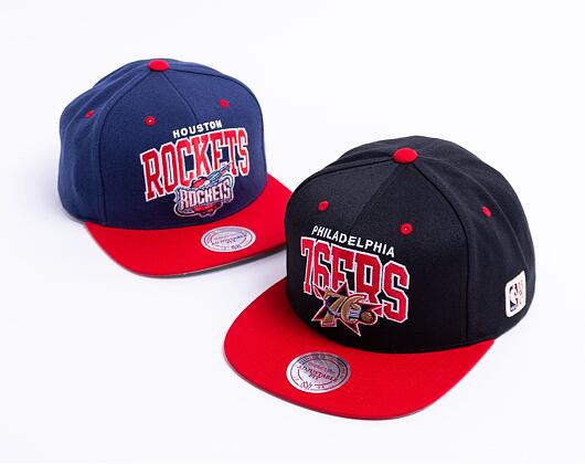 Kšiltovka Mitchell & Ness Team Arch 2 Tone Snapback Philadelphia 76ers Black / Red