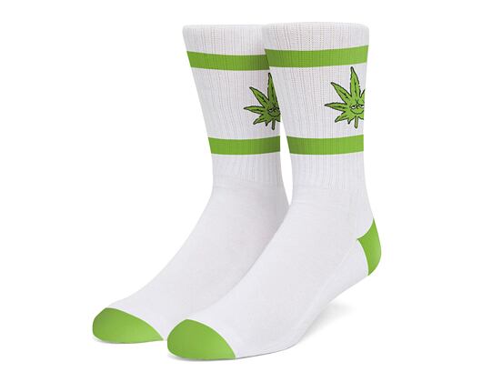 Ponožky HUF 4/20 Green Buddy Athletic Sock SK0635 White