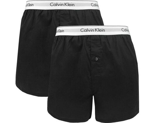 Boxerky Calvin Klein 2P Slim Fit Boxer NB1396A 001 Černá